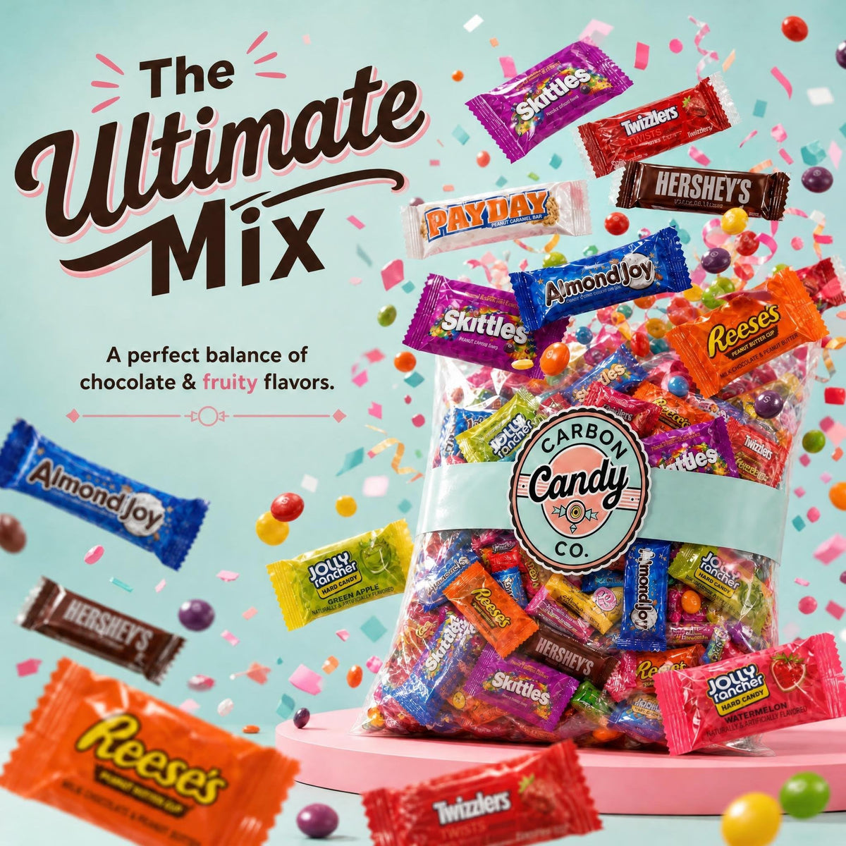 Bulk Pinata Candy & Chocolate Variety Pack, 12 Lb Individually Wrapped Mix