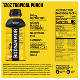 BODYARMOR Sports Drink, Tropical Punch, Electrolyte Drink Hydration, 12 Fl Oz Bottles (8 Pack), Flavored Coconut Water with B Vitamins & Antioxidants