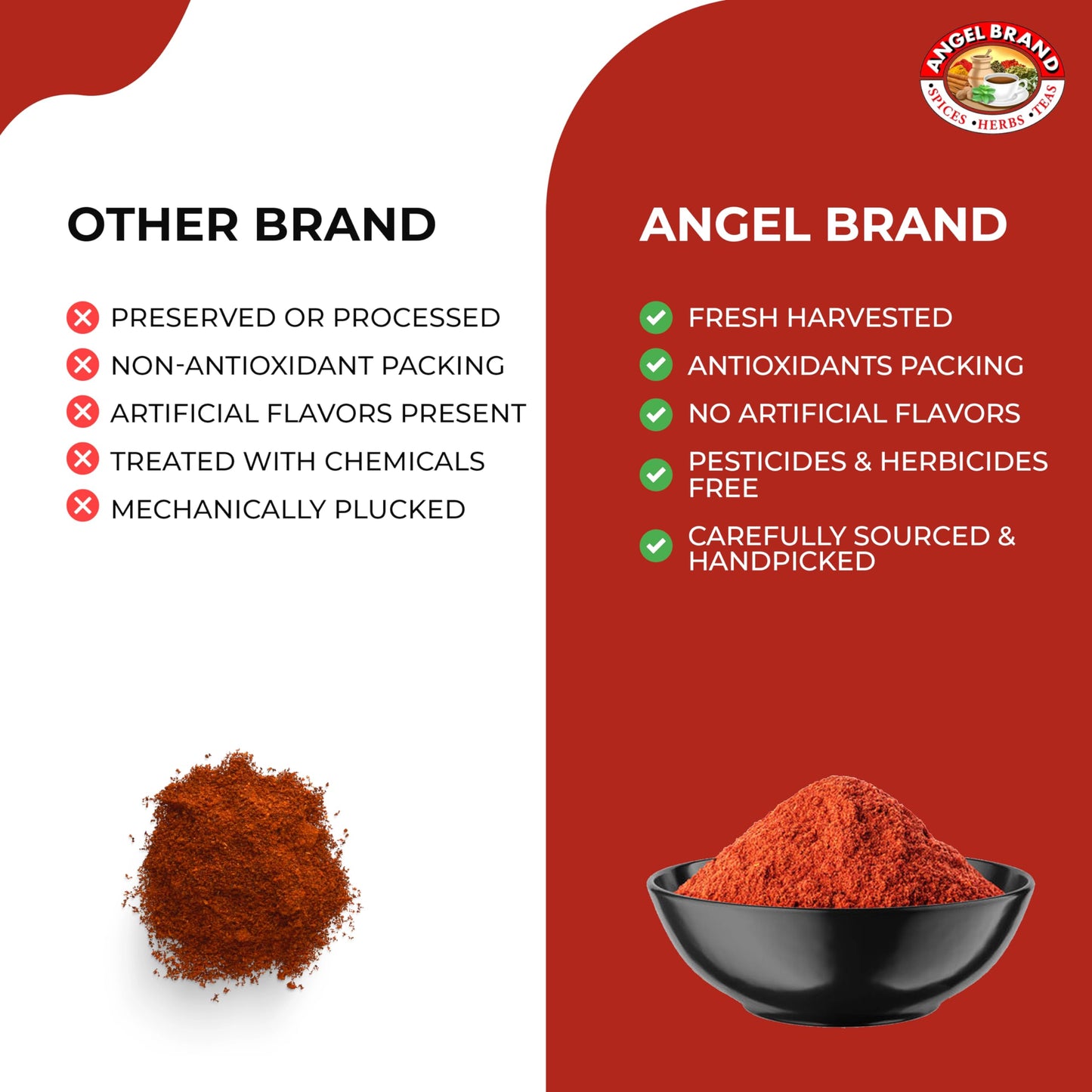 Angel Brand Red Cayenne Pepper - 13 oz Single Bottle - Ground Cayenne Pepper Powder for Cooking, Seasoning, and Spicy Recipes.