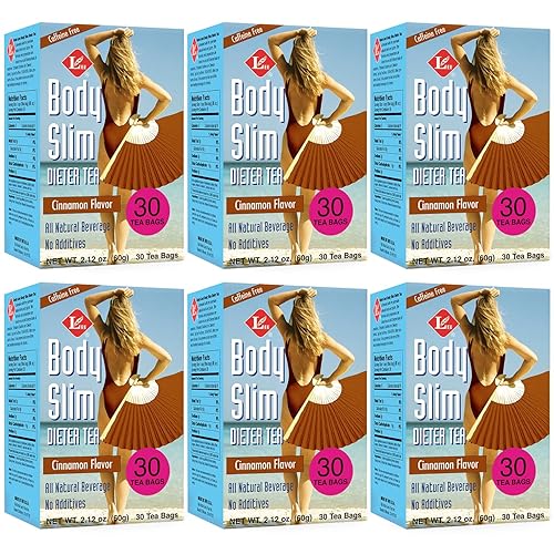 Uncle Lee’s Body Slim Dieters Tea, Detox & Slimming Tea, Senna, Bitter Orange, Cinnamon Flavor & Chicory Root, Natural Laxative, Caffeine-Free Herbal