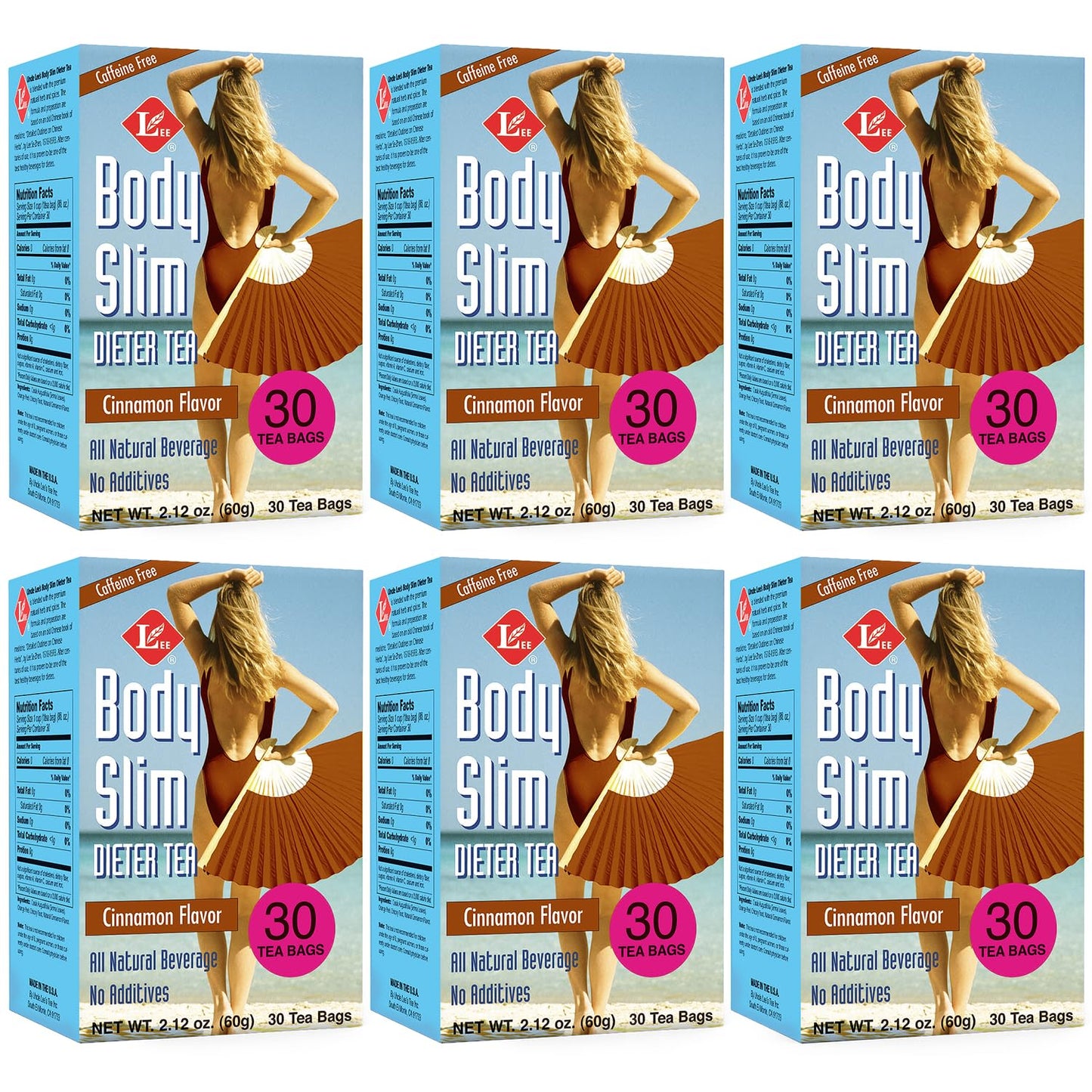 Uncle Lee’s Body Slim Dieters Tea, Detox & Slimming Tea, Senna, Bitter Orange, Cinnamon Flavor & Chicory Root, Natural Laxative, Caffeine-Free Herbal