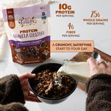 Oatsome Protein Granola Clusters Brownie Crunch, 10g Plant-Based Protein, Gluten Free, Made with Dark Chocolate Pieces & Whole Grain Oats, for Snack