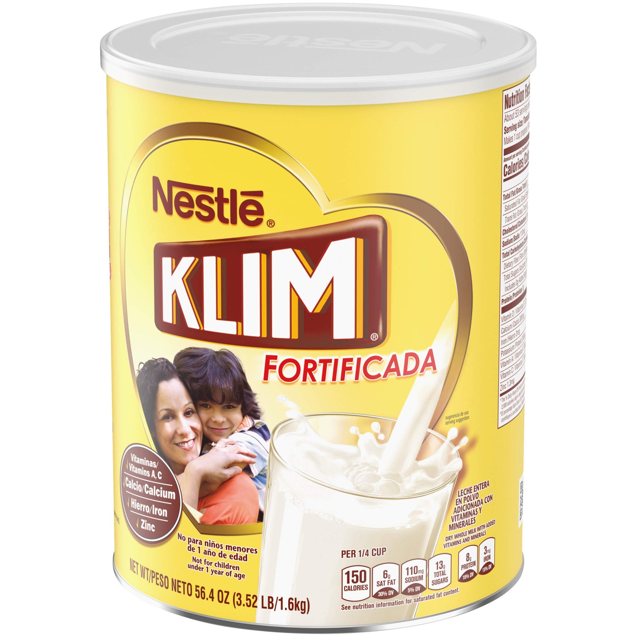 NESTLE KLIM Powdered Milk PREBIO 56.4 Ounce (Pack of 1)