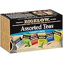 Bigelow Tea Assorted Black Tea and Green Teas Variety Pack, Caffeinated Tea with Black and Green Tea Varieties, 18 Count Box (Pack of 6), 108 Total