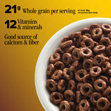Chocolate Cheerios, Heart Healthy Gluten Free Breakfast Cereal, Made with Whole Grain Oats, Family Size, 19.2 oz