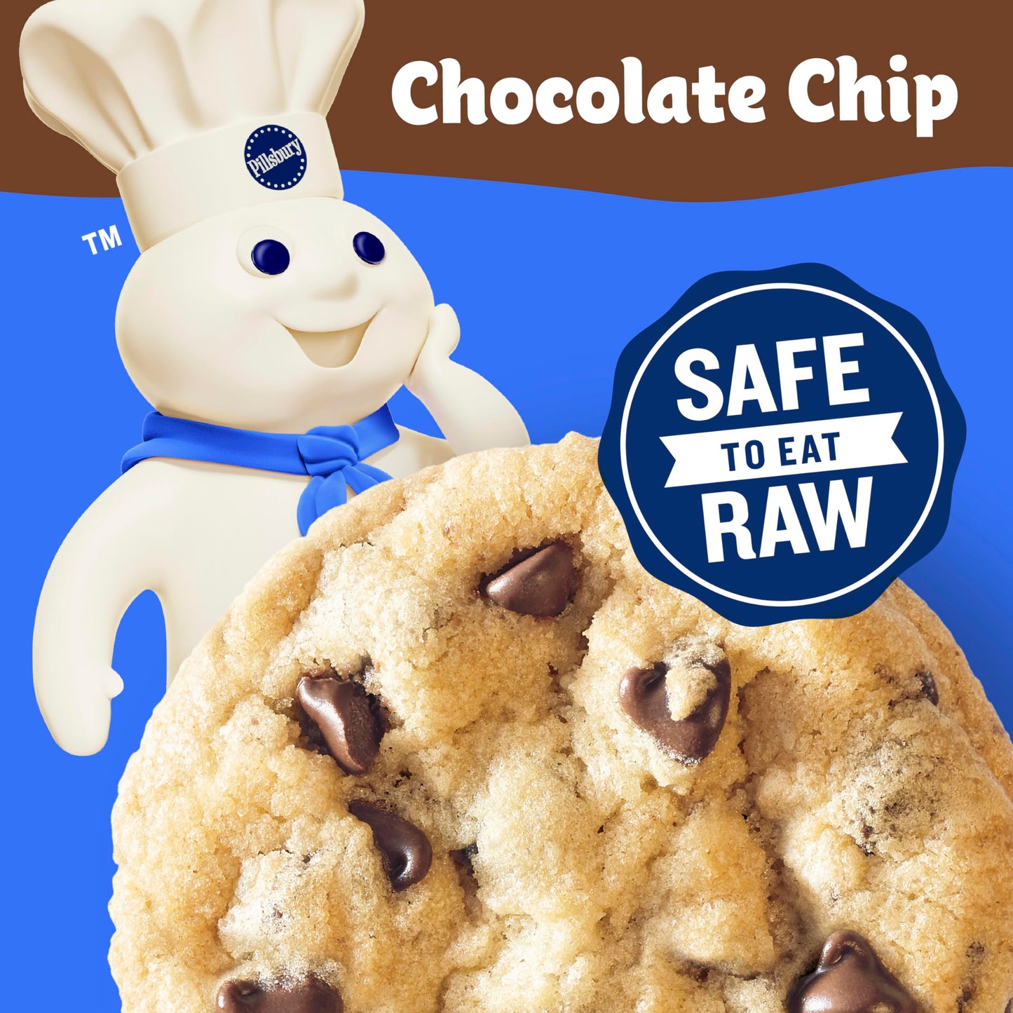 Pillsbury Ready to Bake Chocolate Chip Cookie Dough, Makes 24 Cookies, 16 oz