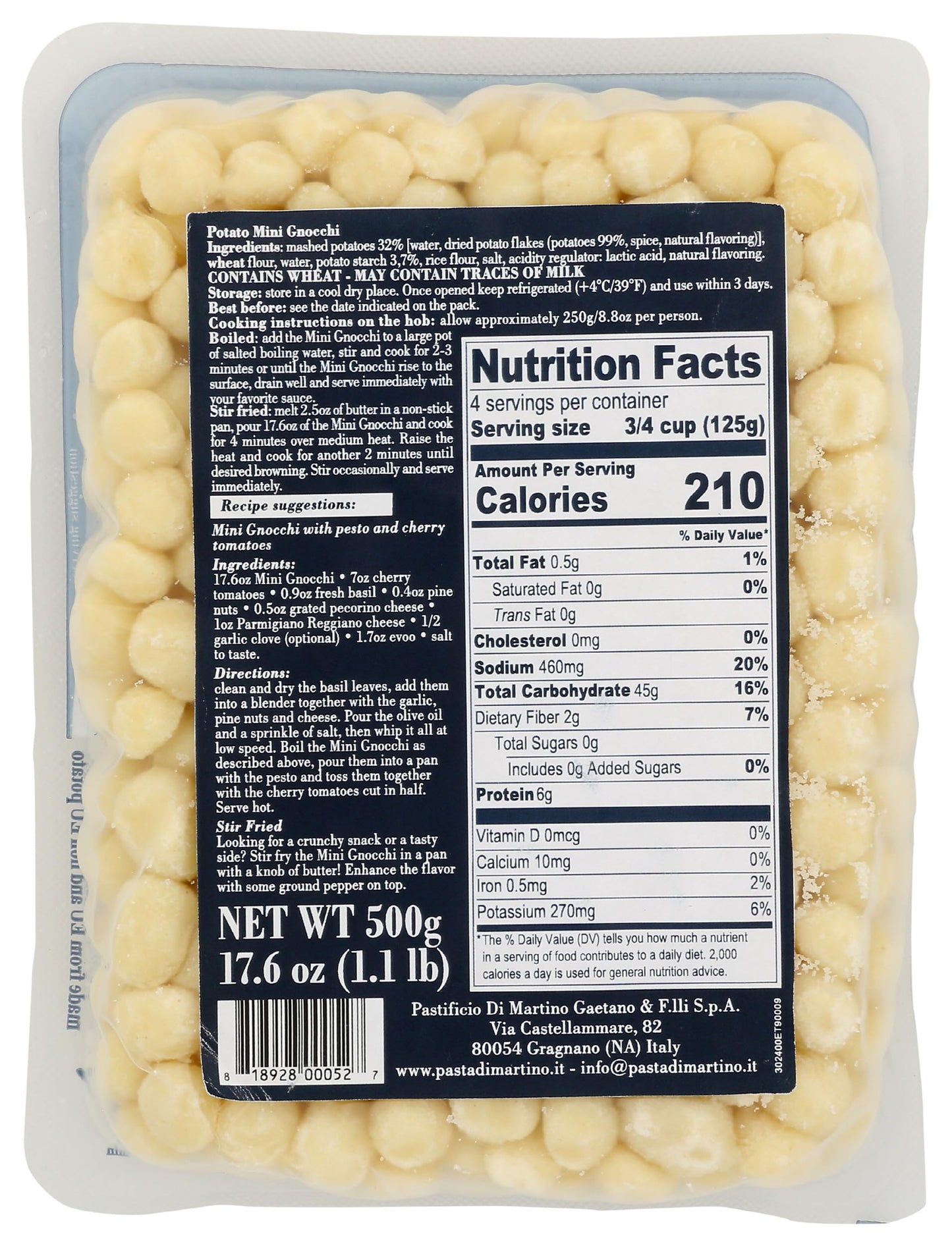 Di Martino, Gnocchi Mini, 17.6 Ounce