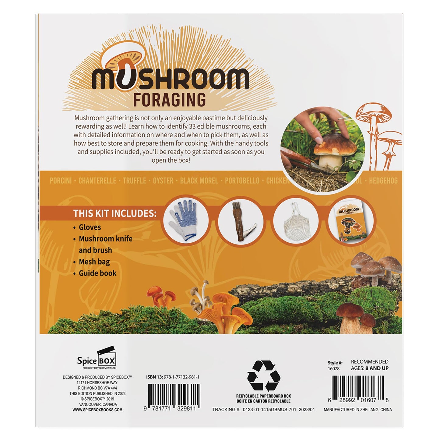 SpiceBox Gift Box: Mushroom Foraging Kit - Discover Nature's Delicacies and Become a Fungi Connoisseur