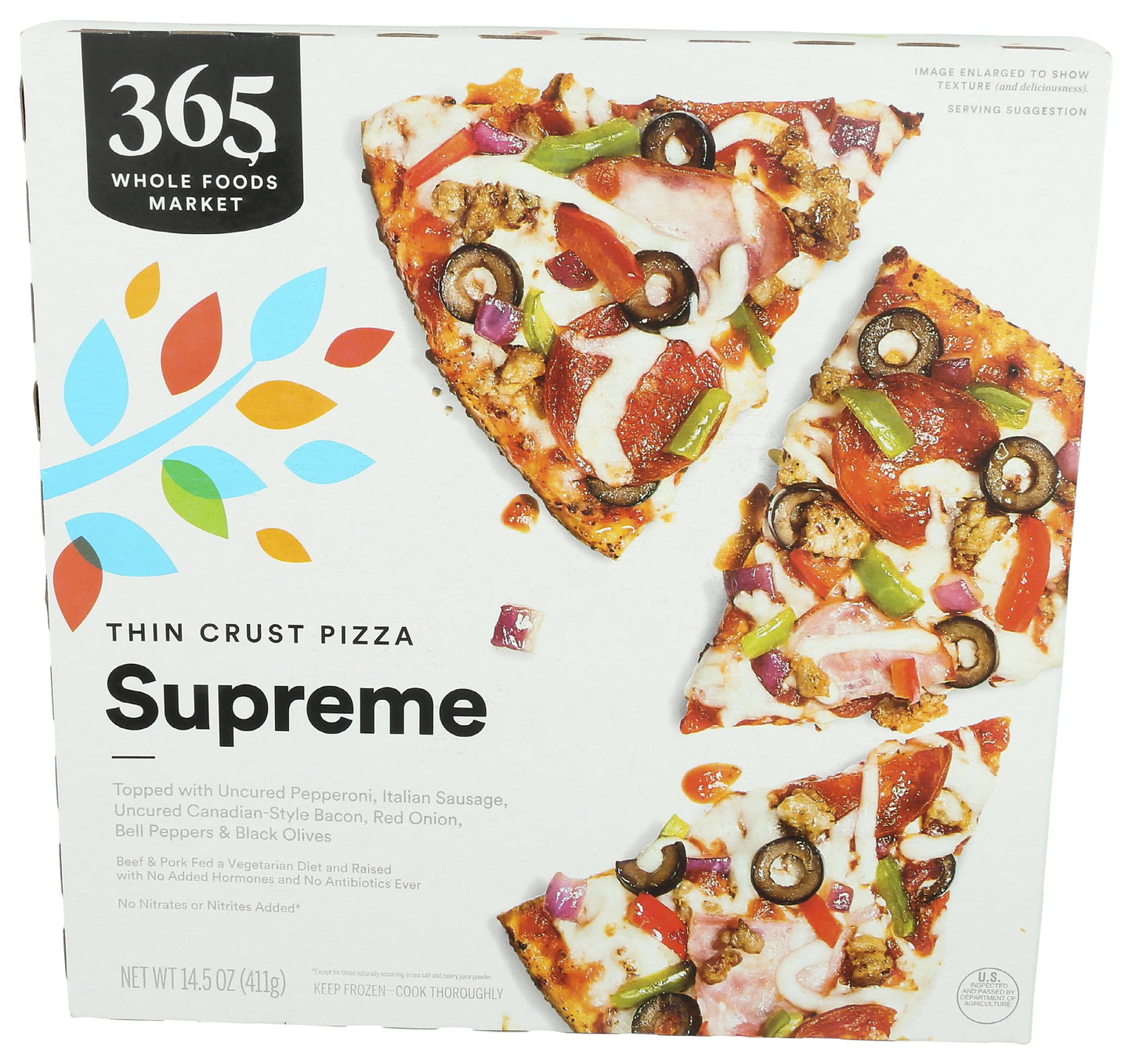365 by Whole Foods Market Supreme Thin Crust Pizza, 14.5 OZ