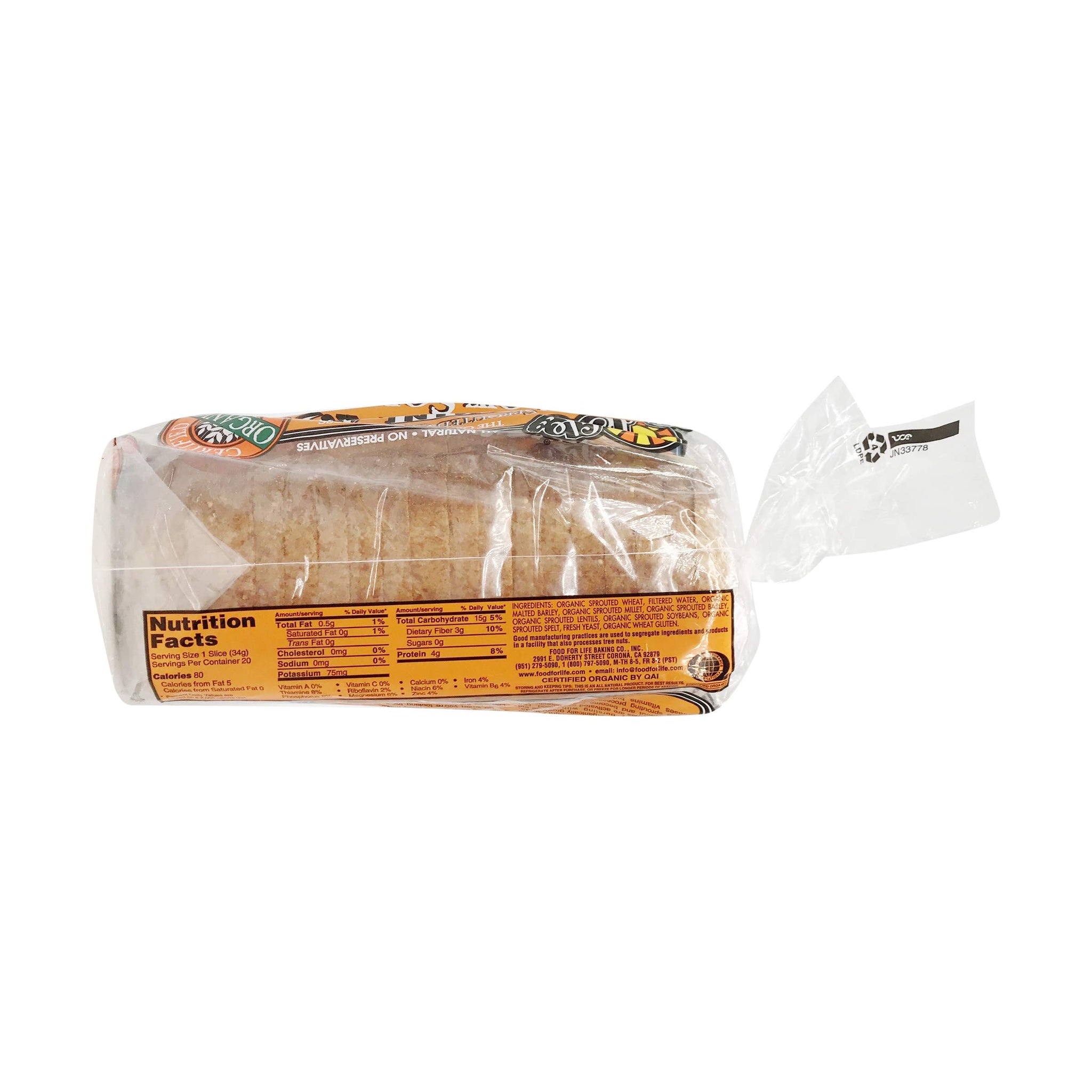 Food for Life Organic Low Salt Ezekiel Bread, 24 OZ