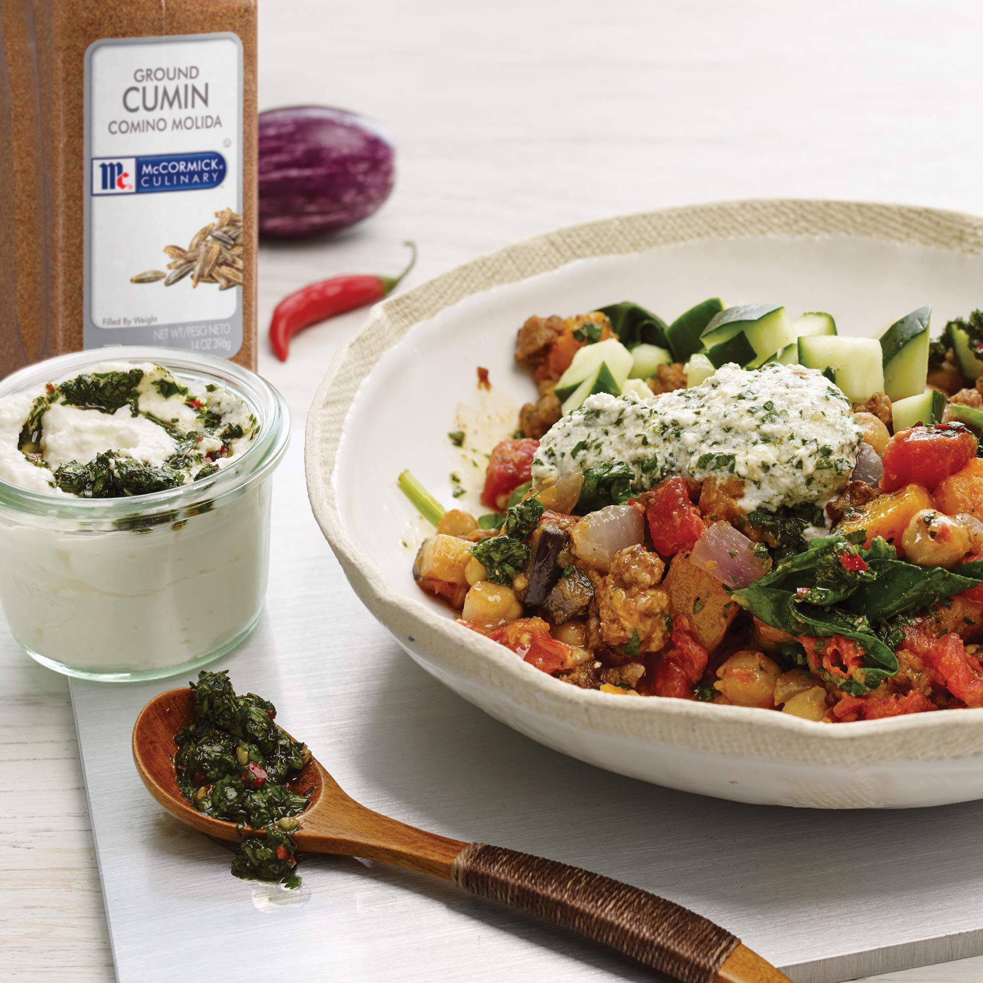 McCormick Culinary Ground Cumin, 14 oz - One 14 Ounce Container of Cumin Powder to Add Flavor to Middle Eastern, Mexican, Asian, and Mediterranean