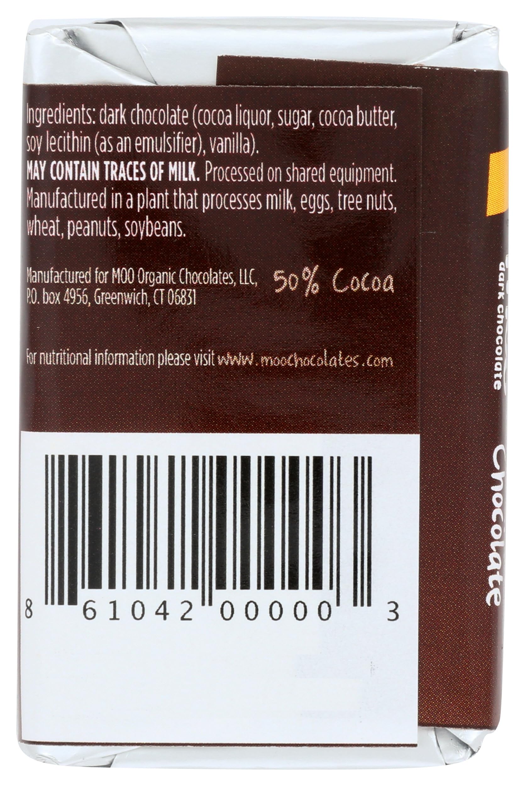 Moo Chocolate Mini Dark Chocolate Bar, 0.7 OZ