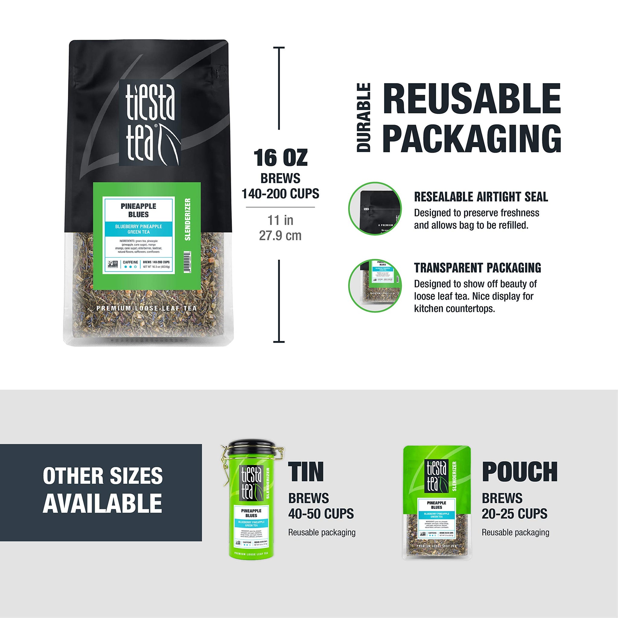 Tiesta Tea - Aromatic Lemon Matcha Green Tea - Tasmanian Herbs & Matcha, Premium Loose Leaf Tea Blend, Boost Metabolism, Caffeinated, Refreshing