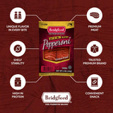 Bridgford Thick Sliced Pepperoni 5 oz Pack of 3 - Thick Pepperoni Slices for Pizza and Sandwiches - Zero-Carb Thick Sliced Pepperoni for Keto Diets