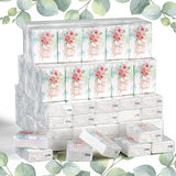 YHNTGB 120 Pack Bible theme facial tissues Individual tissue pack bulk Christian pocket size travel tissue with Floral Pattern for Holiday travel