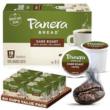Panera Bread Dark Roast Coffee Pods, 100% Arabica Keurig Compatible, Bold & Smooth Dark Chocolate Finish, Kosher Certified, Recyclable Single Serve
