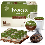 Panera Bread Dark Roast Coffee Pods, 100% Arabica Keurig Compatible, Bold & Smooth Dark Chocolate Finish, Kosher Certified, Recyclable Single Serve