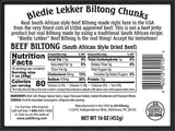Bledie Lekker® Biltong Chunks One Pound Resealable Bag - 16oz