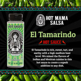 Hot Mama Salsa El Tamarindo - A Chili Hot Sauce with Natural Ingredient Rich in Antioxidants, Low Calorie, No Preservatives, Additives, or GMOs