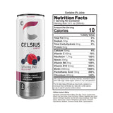 CELSIUS Sparkling Wild Berry Energy Drink, 12 Fl Oz Cans, 4 Pack