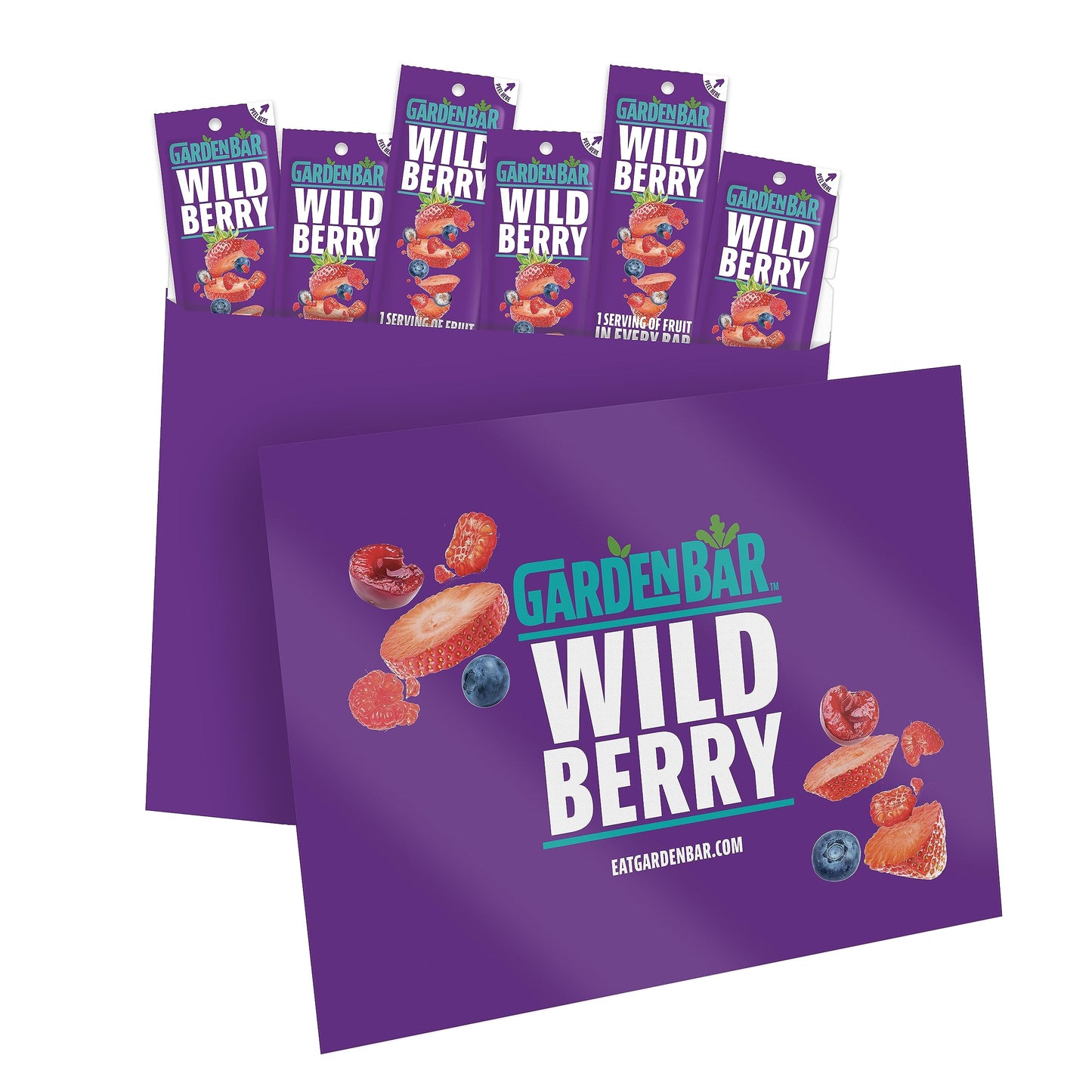 Garden Bar Wildberry Fruit | Healthy Natural Fruit Leather Jerky | Gluten Free, Vegan, Non GMO, High Fiber Snack | 6 Count