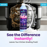 Micro Misfits Foaming Garbage Disposal Cleaner & Deodorizer | Probiotic Enzymatic Formula | Lemon Scent | 24-Inch Hose | 1-Year Supply | Foam Drain