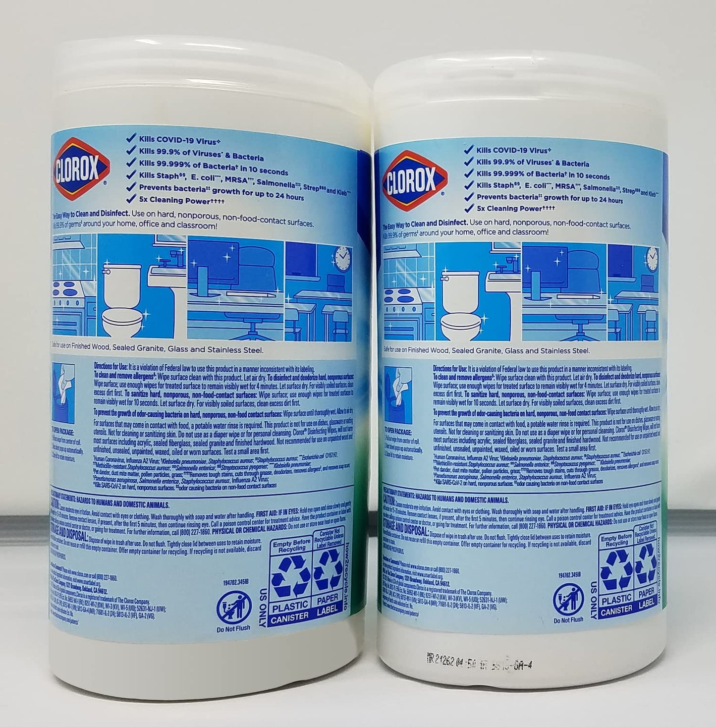 Clorox Disinfecting Wipes Fresh Scent 85ct Pack of 2 170 Count Total
