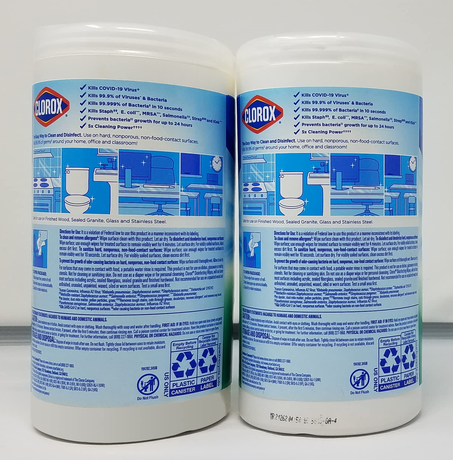 Clorox Disinfecting Wipes Fresh Scent 85ct Pack of 2 170 Count Total