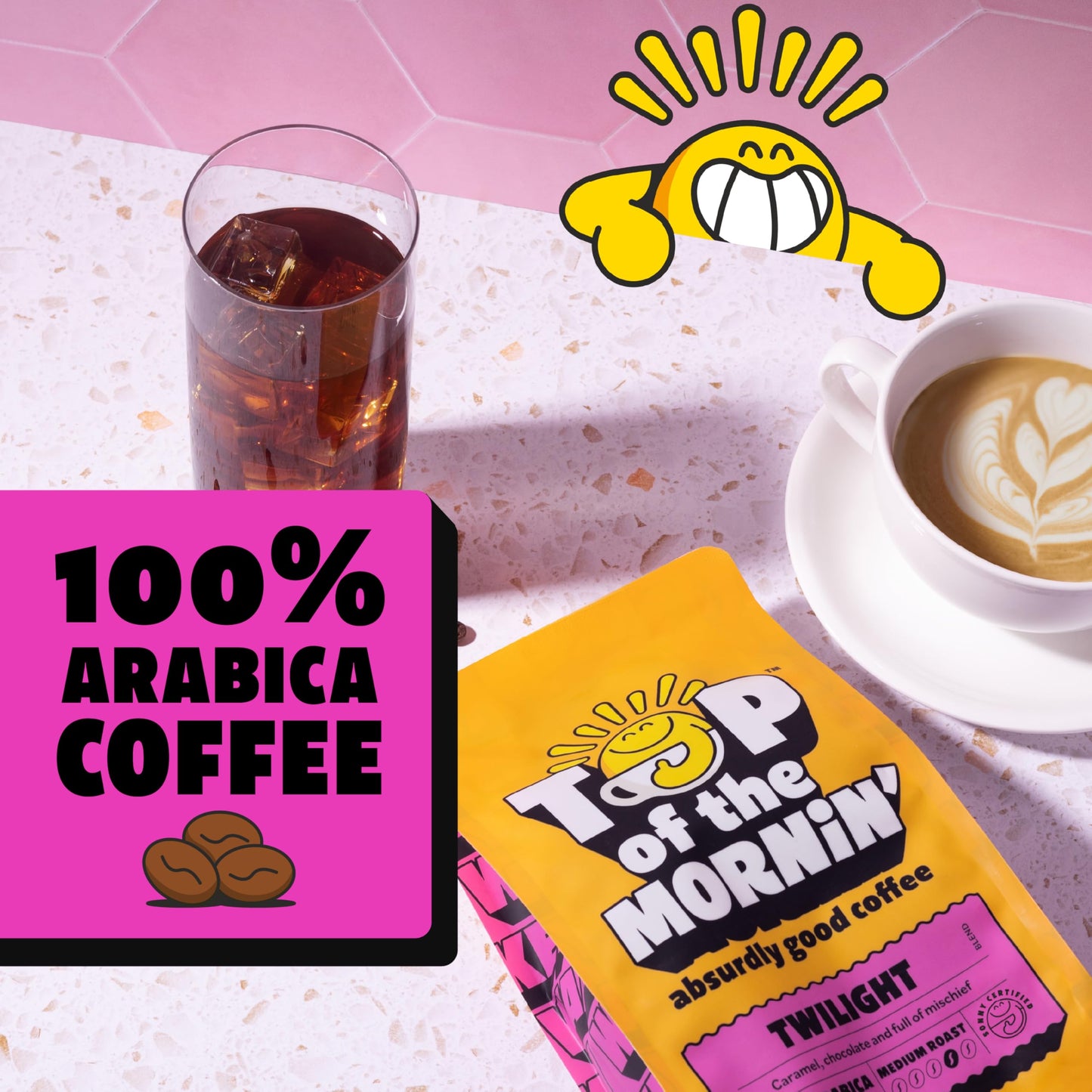 Top of the Mornin’ Twilight Ground Coffee By Jacksepticeye | Organic Specialty Grade Medium Roast | Smooth Caramel and Chocolate Notes | Ethically
