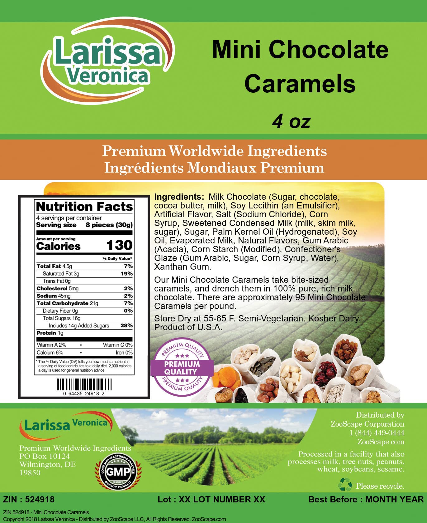 Mini Chocolate Caramels (4 oz, ZIN: 524918) - 2 Pack