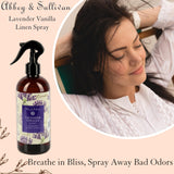 Abbey & Sullivan Linen Spray, Lavender Vanilla, Fabric Freshener and Odor Eliminator, Pack of 2, 16 oz