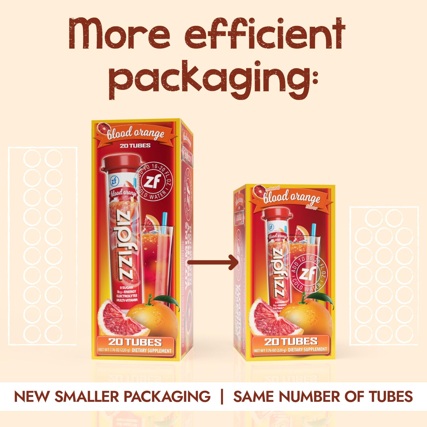 Zipfizz Daily Energy Drink Powder, Blood Orange, 20 Pack | 3-in-1 Sustained Energy, Rapid Hydration, and Essential Vitamins | Sugar-Free | Electrolyte