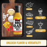 Kosmos Q Pineapple Heat BBQ Glaze, Sweet and Spicy Glaze for Ribs, Chicken, Pork, and Brisket, Thick Competition-Style BBQ Glaze with Real Pineapple
