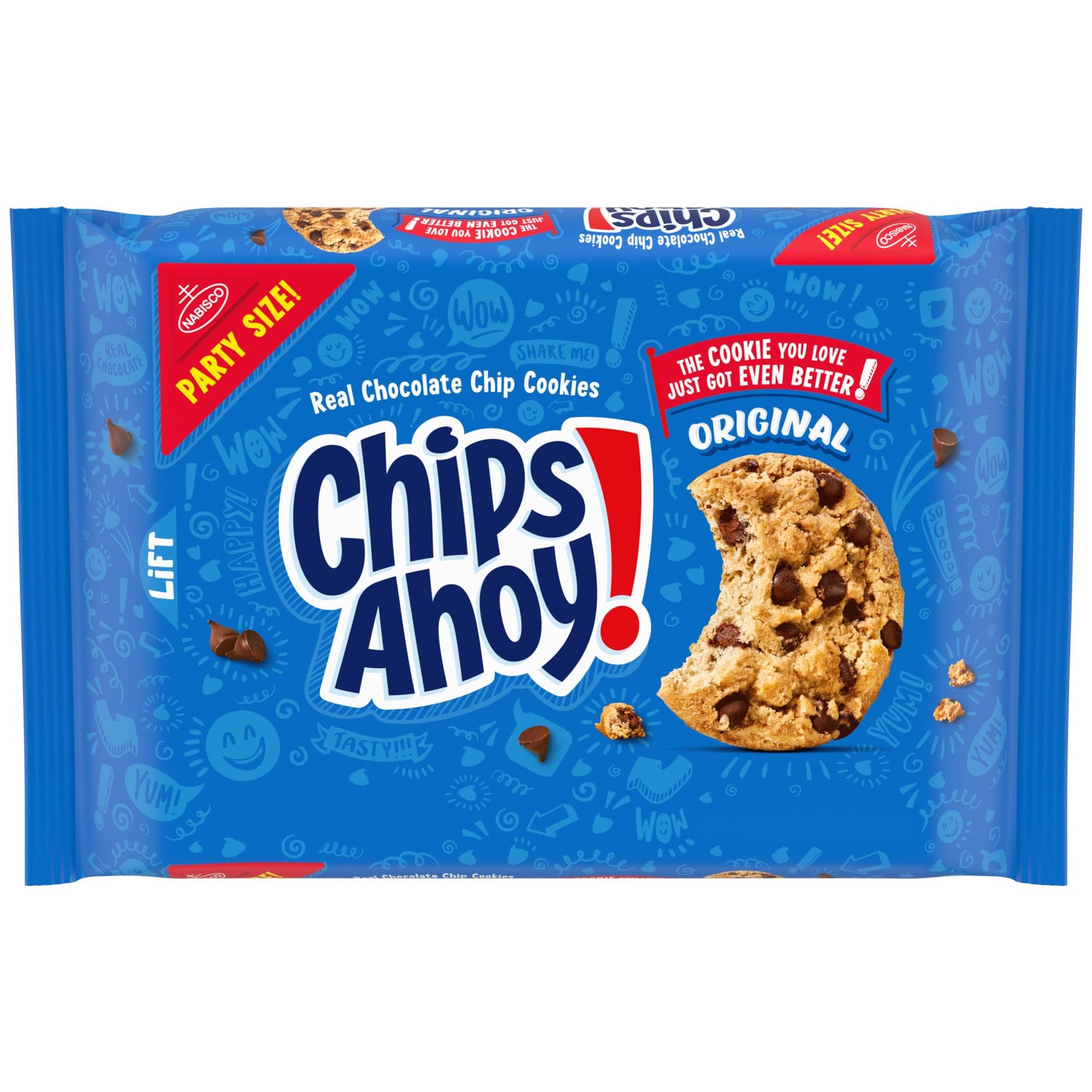 NABISCO CHIPS AHOY! CHIPS AHOY! Original Chocolate Chip Cookies, Party Size, 25.3 oz