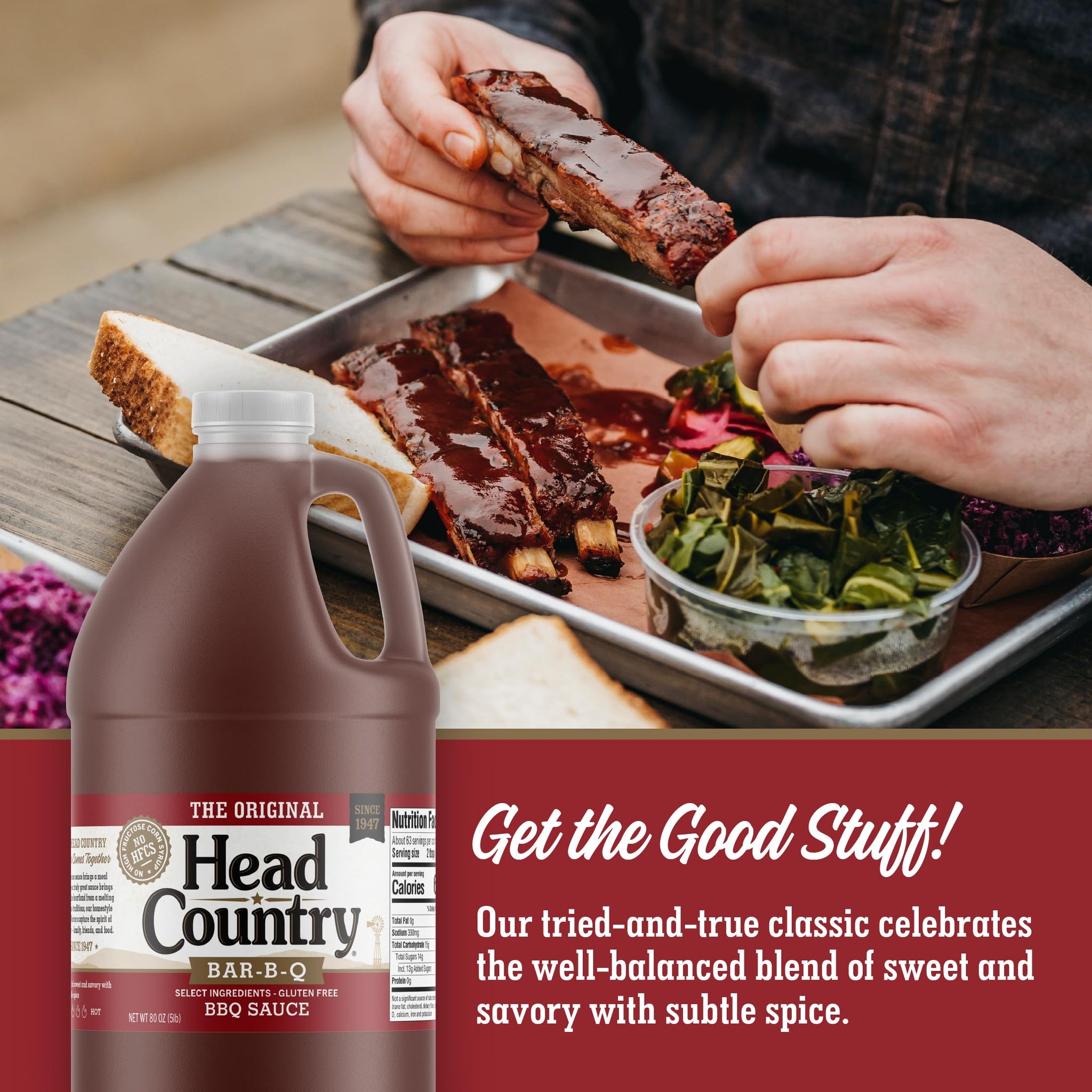 Head Country BBQ Sauce, Original | 80 oz Jug Barbecue Sauce, Sweet, Savory