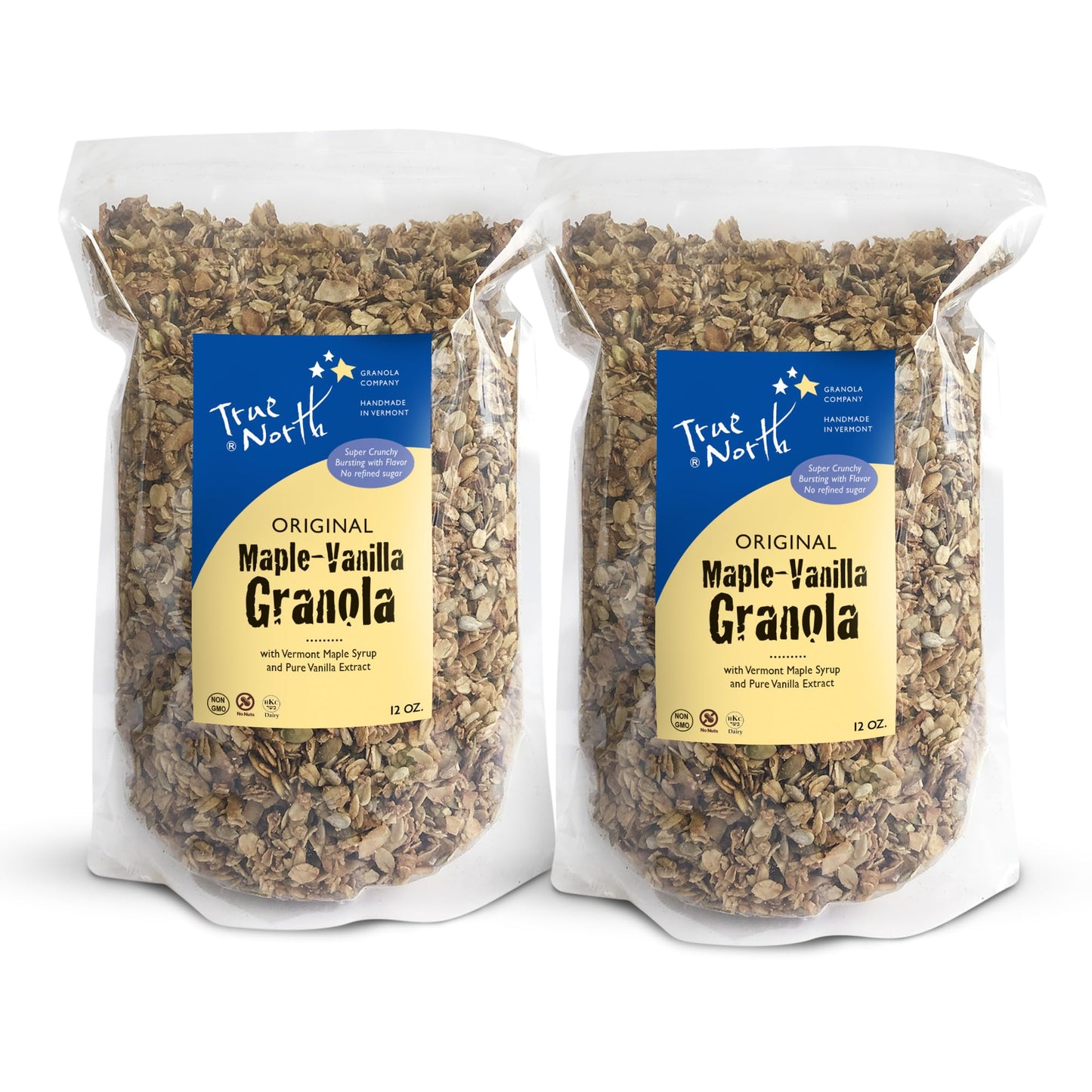 True North Granola - Maple Vanilla Granola, Low Carb, Nut Free and Non-GMO, 12 oz. (Pack of 2)