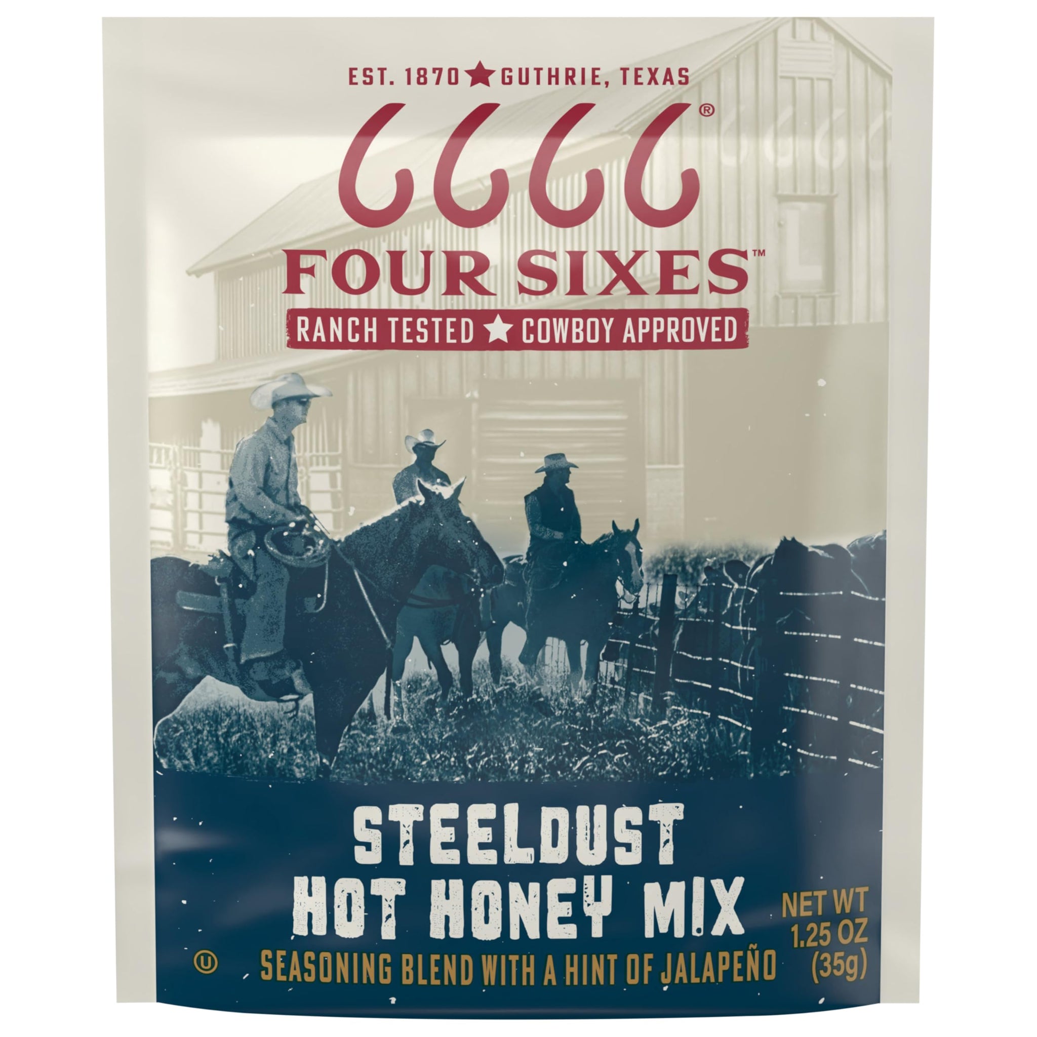 6666 Four Sixes Steeldust Hot Honey Seasoning Mix, 1.25 Ounce