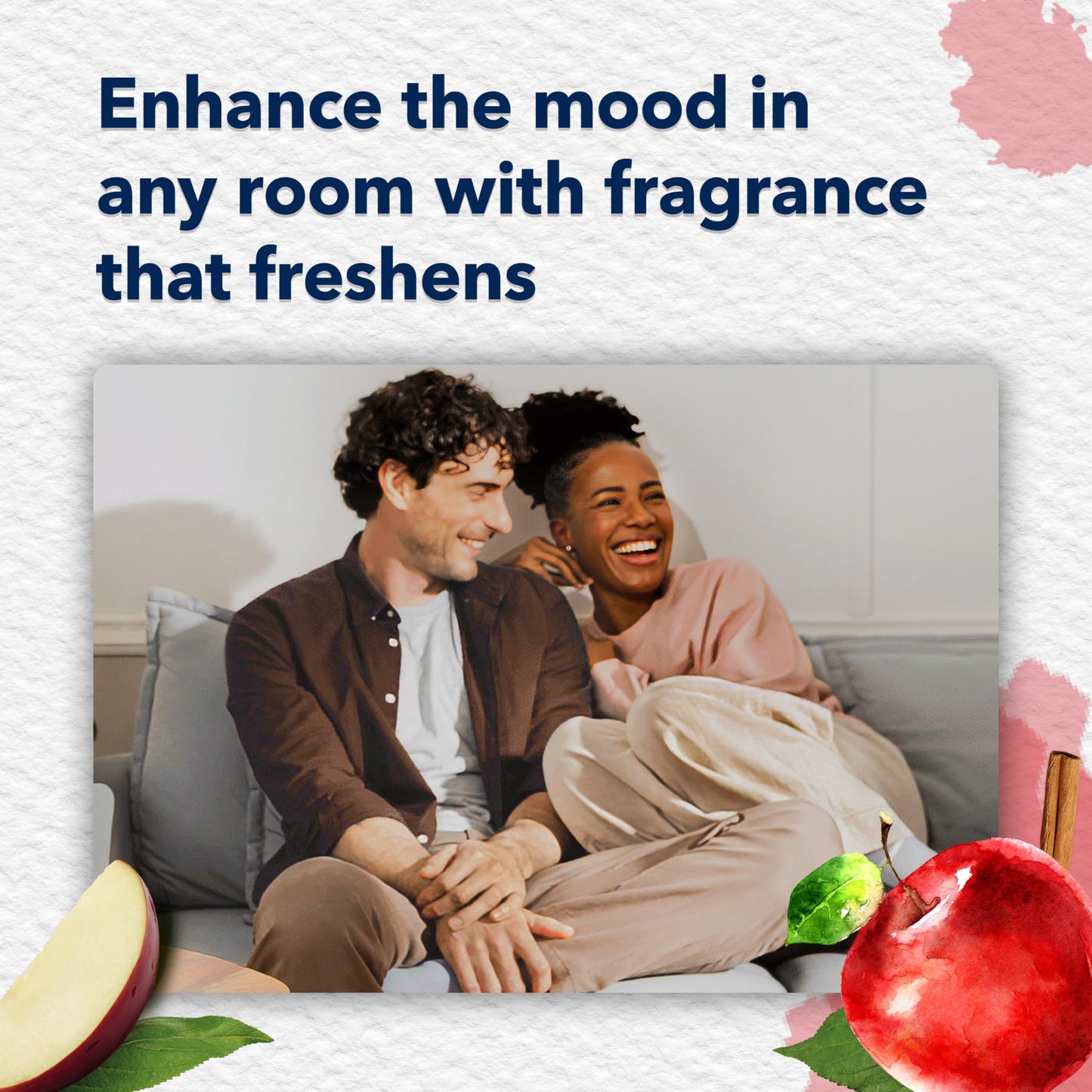 Glade PlugIns Refills Air Freshener, Scented and Essential Oils for Home and Bathroom, Apple Cinnamon, 3.35 Fl Oz, 5 Count