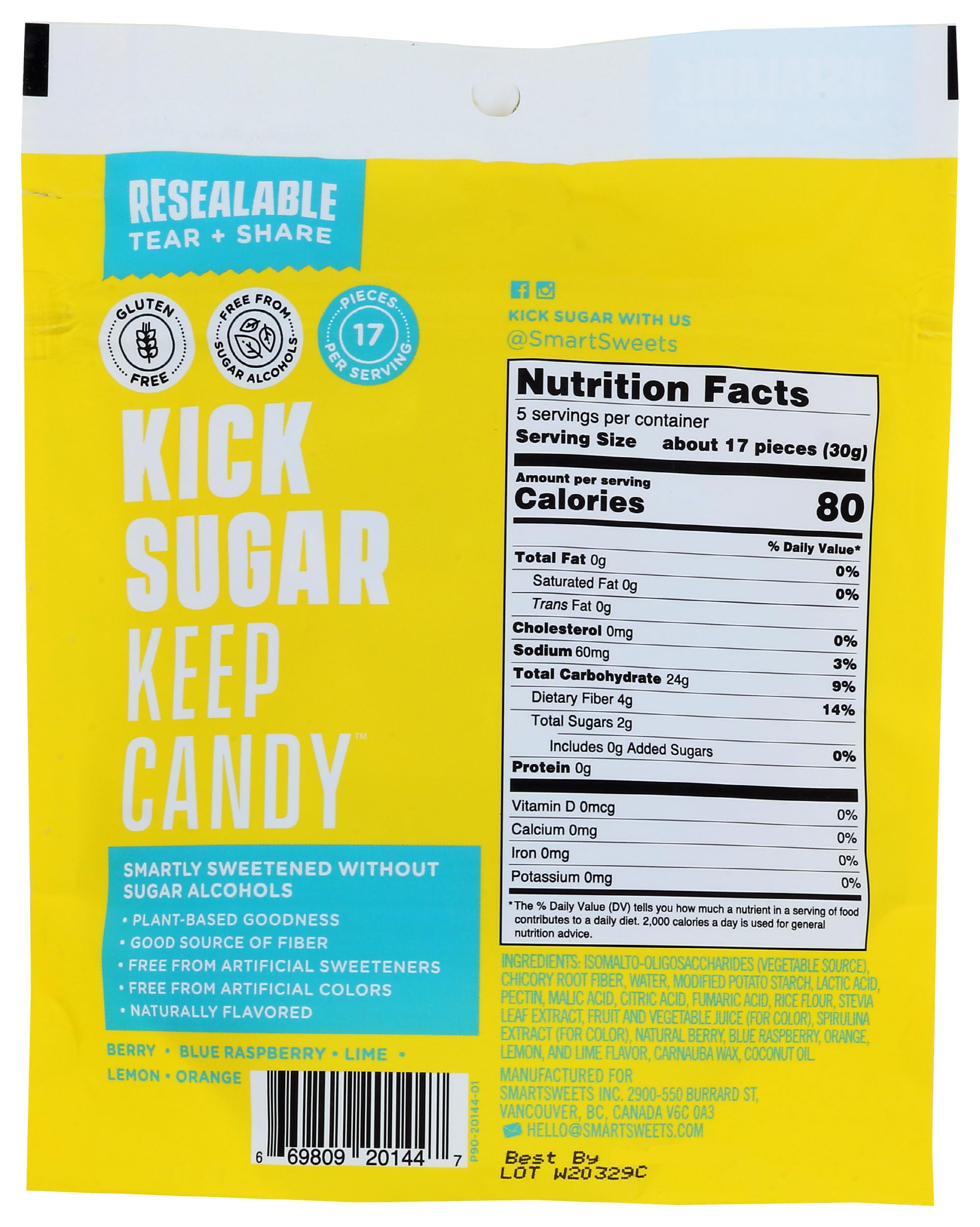 SMART SWEETS Sour Blast Buddies, 5.3 OZ