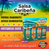 Chiletico Caribbean Medium Hot Sauce - 3-Pack of Authentic Costa Rican Salsa Picante - Balanced Heat with Fresh Vegetables and Spices - 4.9 oz Each