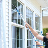 Unger Professional Connect and Clean 12” Performance Squeegee for Glass and Window Care with Replacement Rubber, Heavy Duty Cleaning Supplies