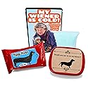 Dachshund Lovers Gifts Set Happy Wiener Dog Gifts for Doxie Owners Funny Weenie Gag Gift Wet Wipes Breath Mints Blueberry Cotton Candy
