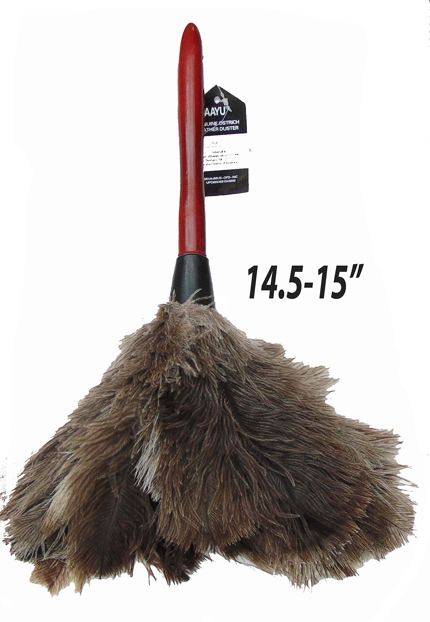 AAYU Premium 14.5" Feather Duster for Home | Natural Duster for Cleaning and Feather Moping | Eco Friendly | Genuine Ostrich Feather Duster