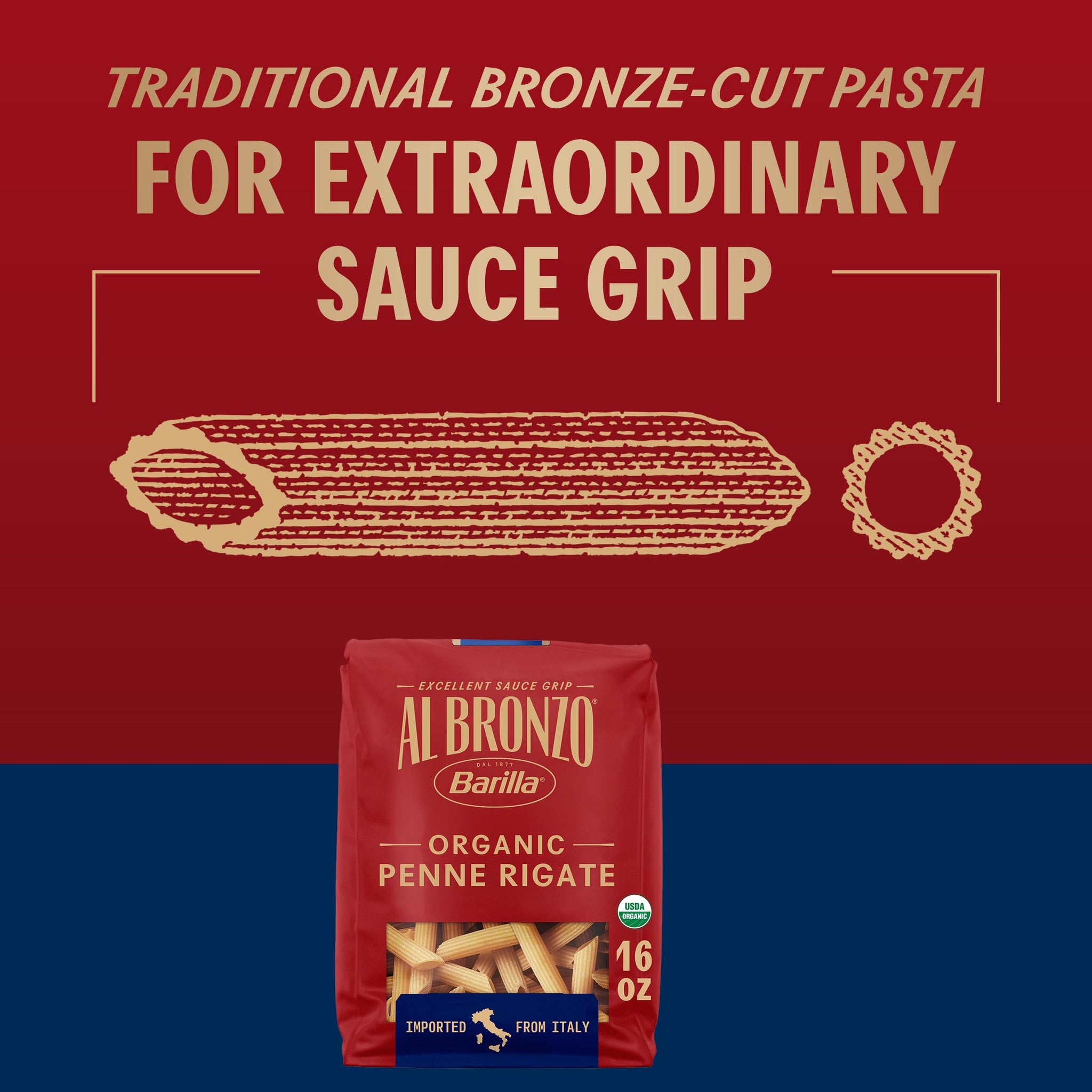 Barilla Al Bronzo Organic Penne, 16 oz