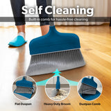 BLACK+DECKER Butler Broom & Dustpan Set - Stand-Up Design - Lightweight, Space-Saving Combo for Kitchen, Living Room, Bathroom, Lobby Floors - Home
