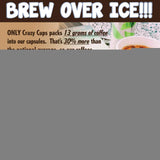 Crazy Cups Flavored Coffee Pods, Island Rum Coconut Single Serve Coffee Cups for K Cup Keurig Machines, Brew Hot or Iced, 22 Count