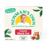 Newman's Own Organic Black Tea Strong Robust Black Tea with 100 Tea Bags Per Box (Pack of 2) USDA Certified Contains Caffeine Brew Hot/Cold