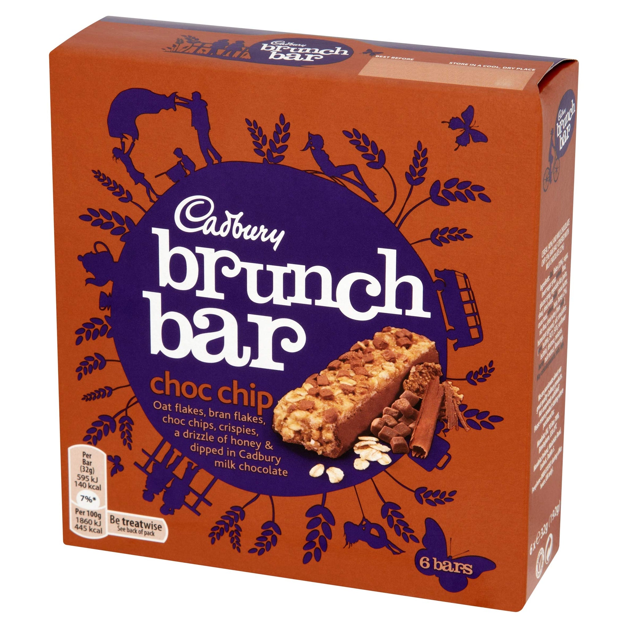 Cadbury Brunch Choc Chip 5 x 28g (140g) (Pack of 4)