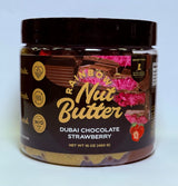 Rainbow Nut Butter Strawberry Hazelnut Chocolate Dubai 40% Pistachio Nut Butter Cream Kataifi Kadayif Freeze Dried Strawberries, 16 Oz.