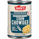 Snow's Condensed Corn Chowder, 15 oz Can - Creamy and Comforting Chowder with Corn, Spices and Hearty Potatoes